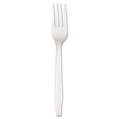 Boardwalk Mediumweight Polystyrene, Fork, White, 10 Boxes of 100/Carton