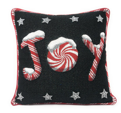 DaDa Bedding Set of 4 Pieces - Autumn Harvest Halloween & Christmas Ornaments Holiday Tapestry Throw Pillow Covers Bundle Pack - 16" x 16"