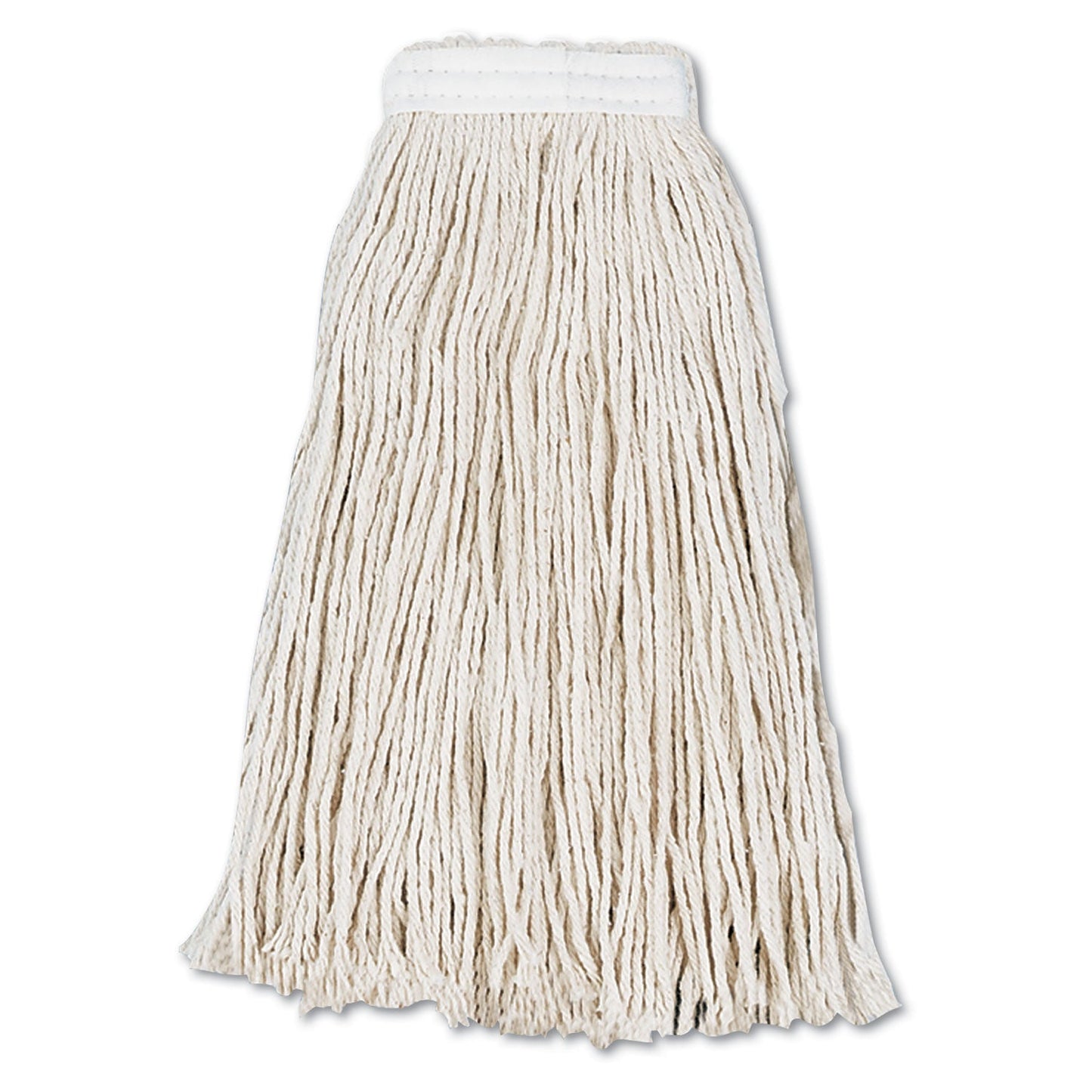 Boardwalk Cut-End Wet Mop Head, Cotton, #16, White, 12/Carton