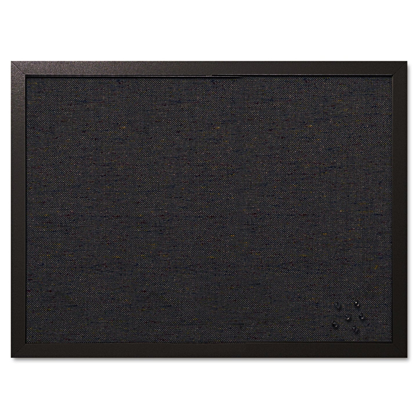 MasterVision Designer Fabric Bulletin Board, 24 x 18, Black Fabric/Black Frame