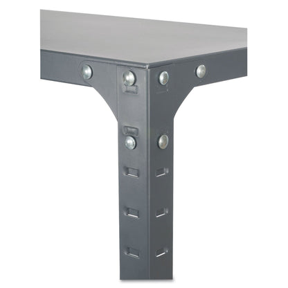 Safco Commercial Steel Shelving Unit, Six-Shelf, 36w x 24d x 75h, Dark Gray