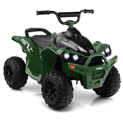12V Kids Ride On ATV with High/Low Speed and Comfortable Seat-Army Green