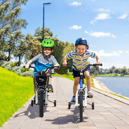 12 Inch Kids Bike Children Bicycle with Training Wheels for 3-4 Years Old-Navy