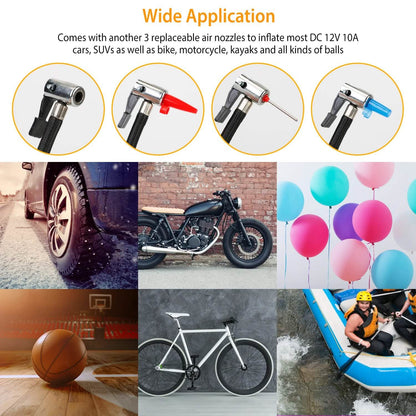 12V Digital Car Tire Inflator with LED Light 150 PSI