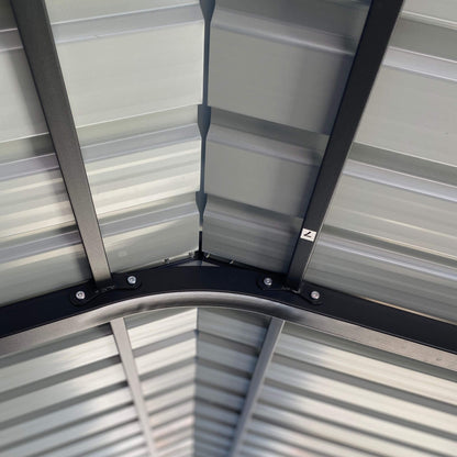 [12X20FT] Alora Heavy-Duty Metal Carport With Galvanized Steel Roof For Car, Boats And Trucks, Gray (SAK95562)