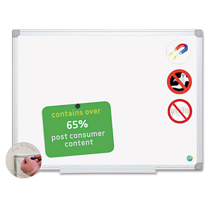 MasterVision Earth Ceramic Dry Erase Board, 36x48, Aluminum Frame