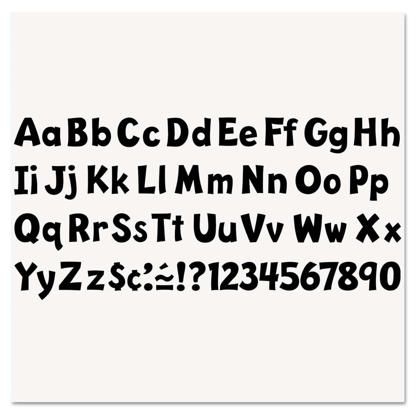 TREND Ready Letters Playful Combo Set, Black, 4"h, 216/Set