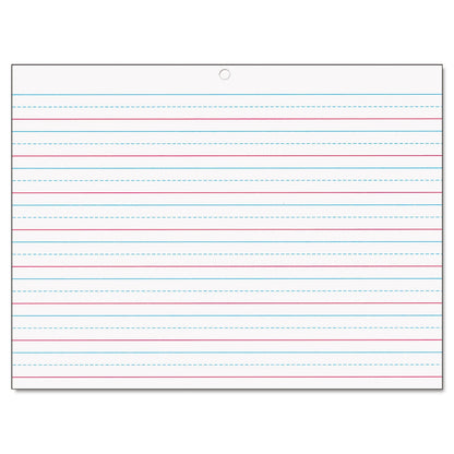 Pacon Multi-Sensory Handwriting Tablet, 5/8" Long Rule, 8 x 10.5, 40/Pad