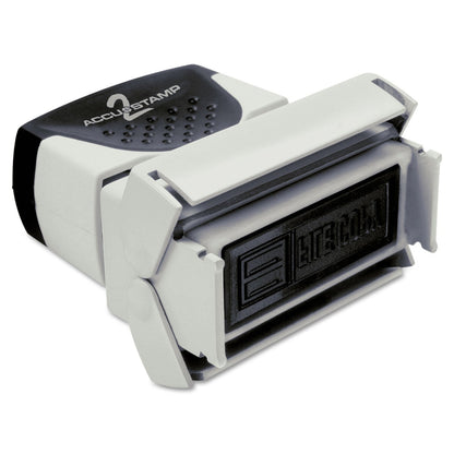 ACCUSTAMP2 Pre-Inked Shutter Stamp, Red, REVISED, 1.63 x 0.5