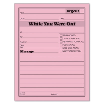 TOPS While You Were Out, One-Sided, 4.25 x 5.5, 1/Page, 50 Forms/Pad, Dozen