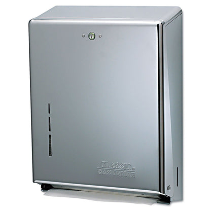 San Jamar C-Fold/Multifold Towel Dispenser, 11.38 x 4 x 14.75, Chrome
