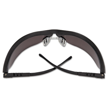 MCR Klondike Safety Glasses, Matte Black Frame, Gray Lens, 12/Box