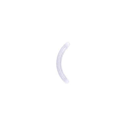 14G Clear 3/8 Curved Bioplast Flexible Replacement Barbell