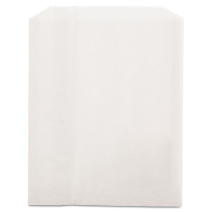 Bagcraft Grease-Resistant Single-Serve Bags, 6" x 7.25", White, 2,000/Carton