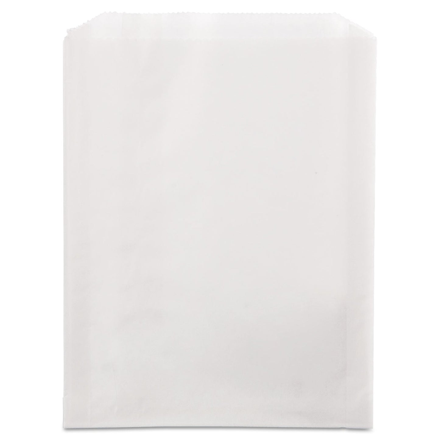 Bagcraft Grease-Resistant Single-Serve Bags, 6.5" x 8", White, 2,000/Carton