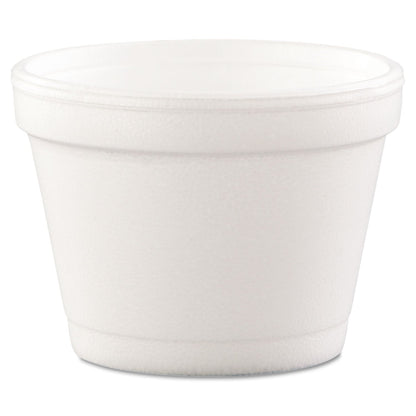 Dart Bowl Containers, 4 oz, White, Foam, 1,000/Carton