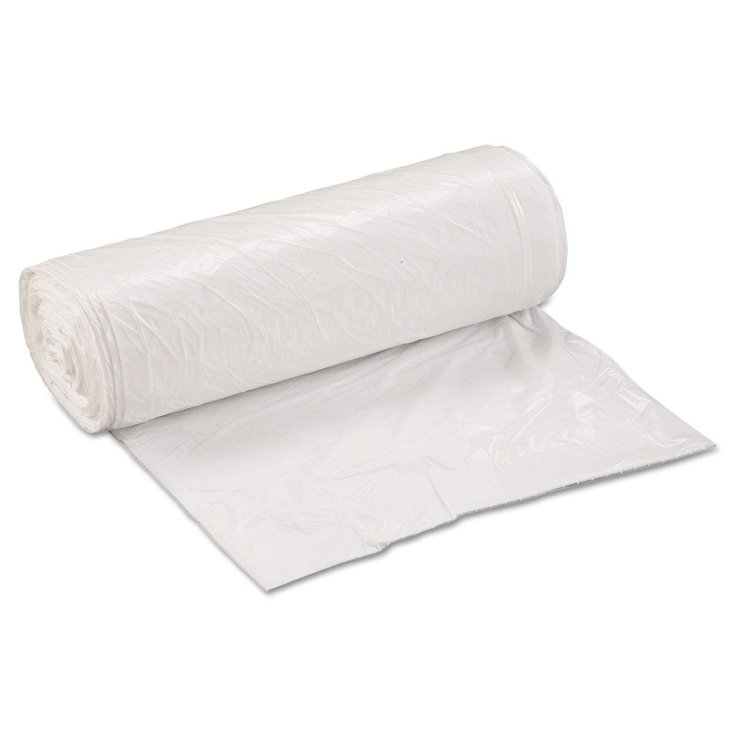 Inteplast Group Low-Density Commercial Can Liners, 30 gal, 0.8 mil, 30" x 36", White, 200/Carton