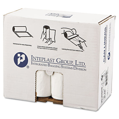 Inteplast Group Low-Density Commercial Can Liners, 30 gal, 0.7 mil, 30" x 36", White, 200/Carton