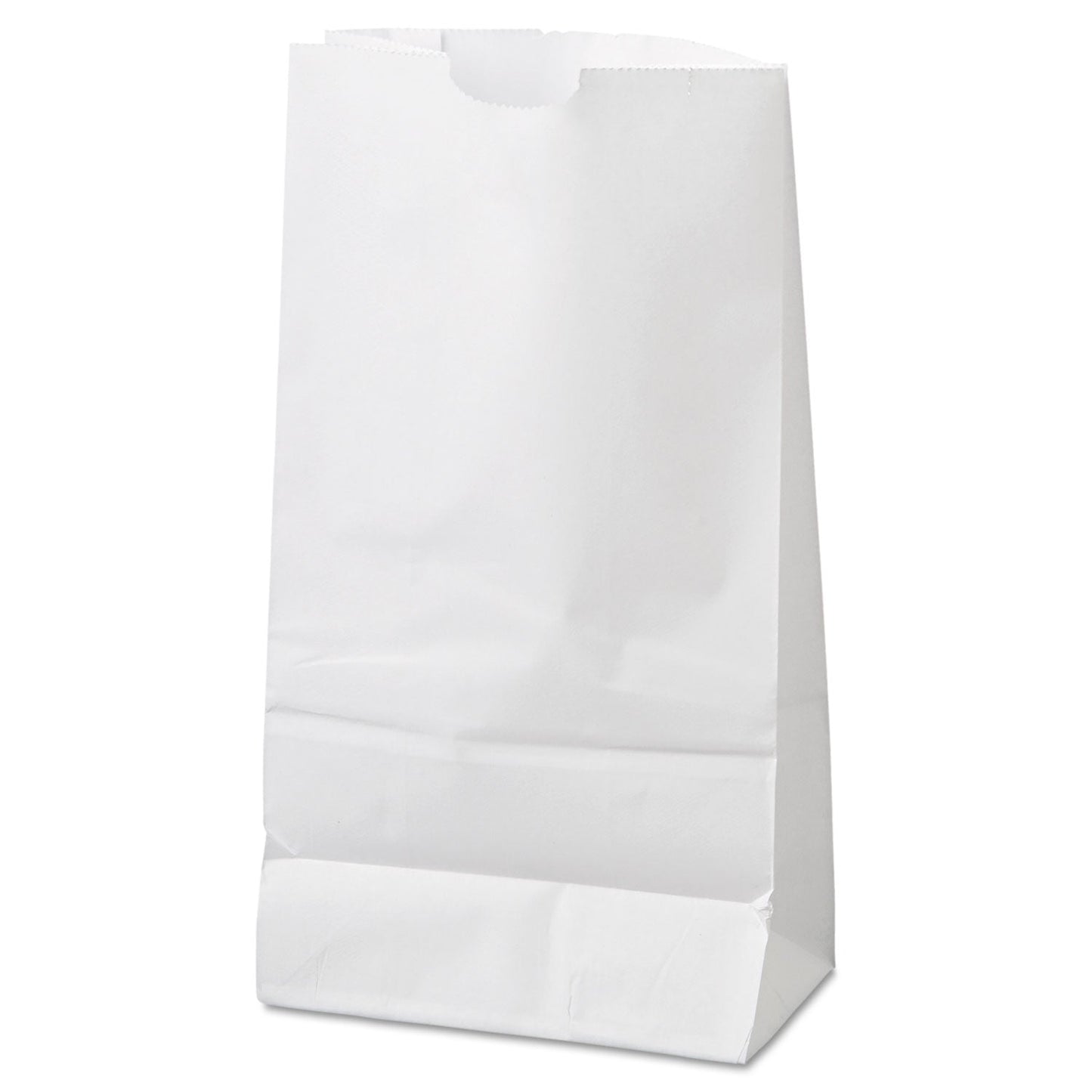 General Grocery Paper Bags, 35 lb Capacity, #6, 6" x 3.63" x 11.06", White, 500 Bags