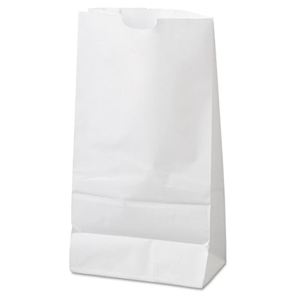 General Grocery Paper Bags, 35 lb Capacity, #6, 6" x 3.63" x 11.06", White, 500 Bags
