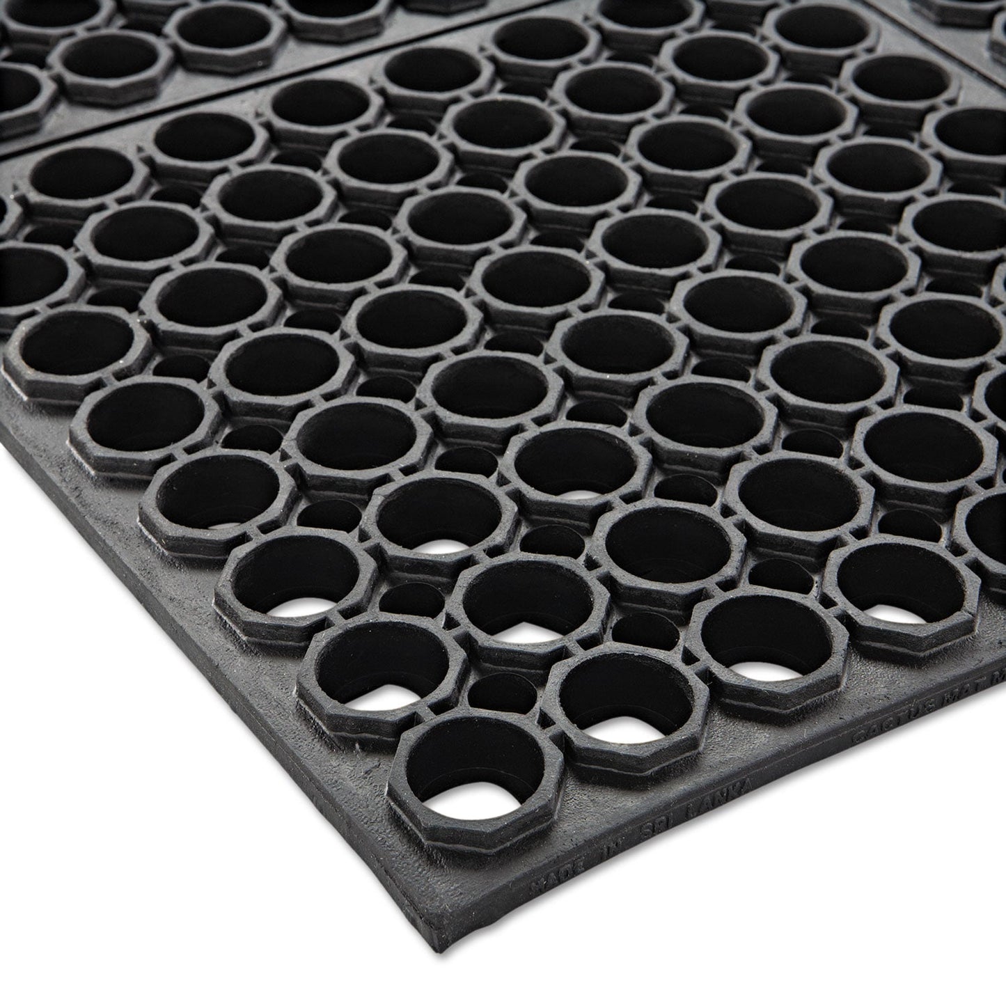 Crown Safewalk Heavy-Duty Anti-Fatigue Drainage Mat, General Purpose, 36 x 60, Black