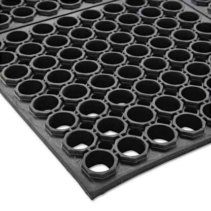 Crown Safewalk Heavy-Duty Anti-Fatigue Drainage Mat, General Purpose, 36 x 60, Black