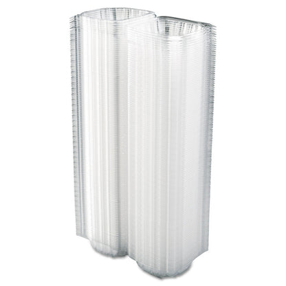 Dart ClearSeal Hinged-Lid Plastic Containers, 5.8 x 6 x 3, Clear, Plastic, 125/Pack, 4 Packs/Carton