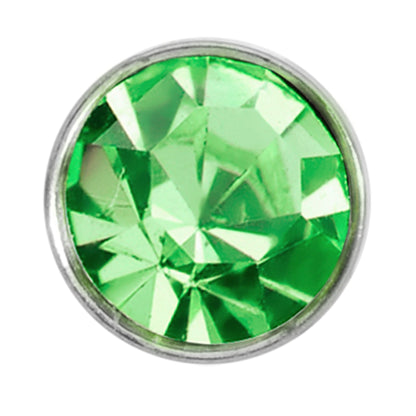 20G Stainless Steel Green Gem Micro Nose Bone