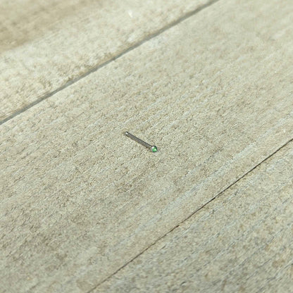 20G Stainless Steel Green Gem Micro Nose Bone