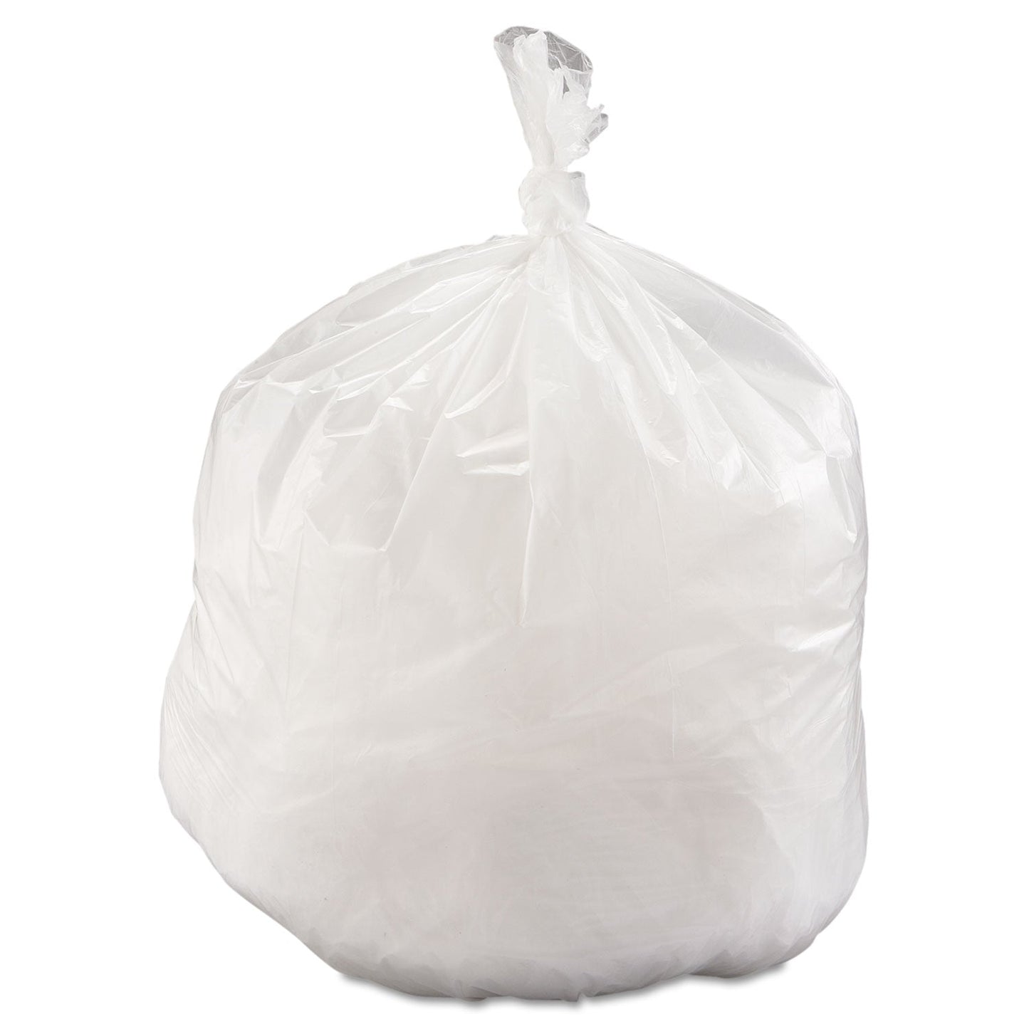 Inteplast Group High-Density Commercial Can Liners Value Pack, 60 gal, 14 microns, 43" x 46", Clear, 200/Carton