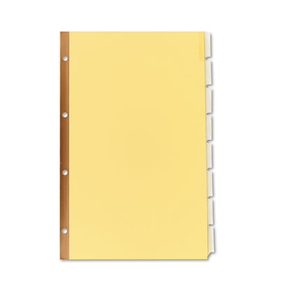 Avery Insertable Standard Tab Dividers, 8-Tab, 14 x 8.5,, Buff, 1 Set
