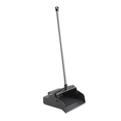 Impact LobbyMaster Plastic Dust Pan, 12w x 37h, Plastic, Black Pan/White Handle