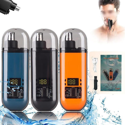2026 Upgarde Nose Hair Trimmer for Men Women, Rechargeable Trimmer, Painless Eyebrow Facial Hair Shaver, LED Display Nose Clipper, Waterproof Dual Edge Blades Clipper for Easy Cleaning