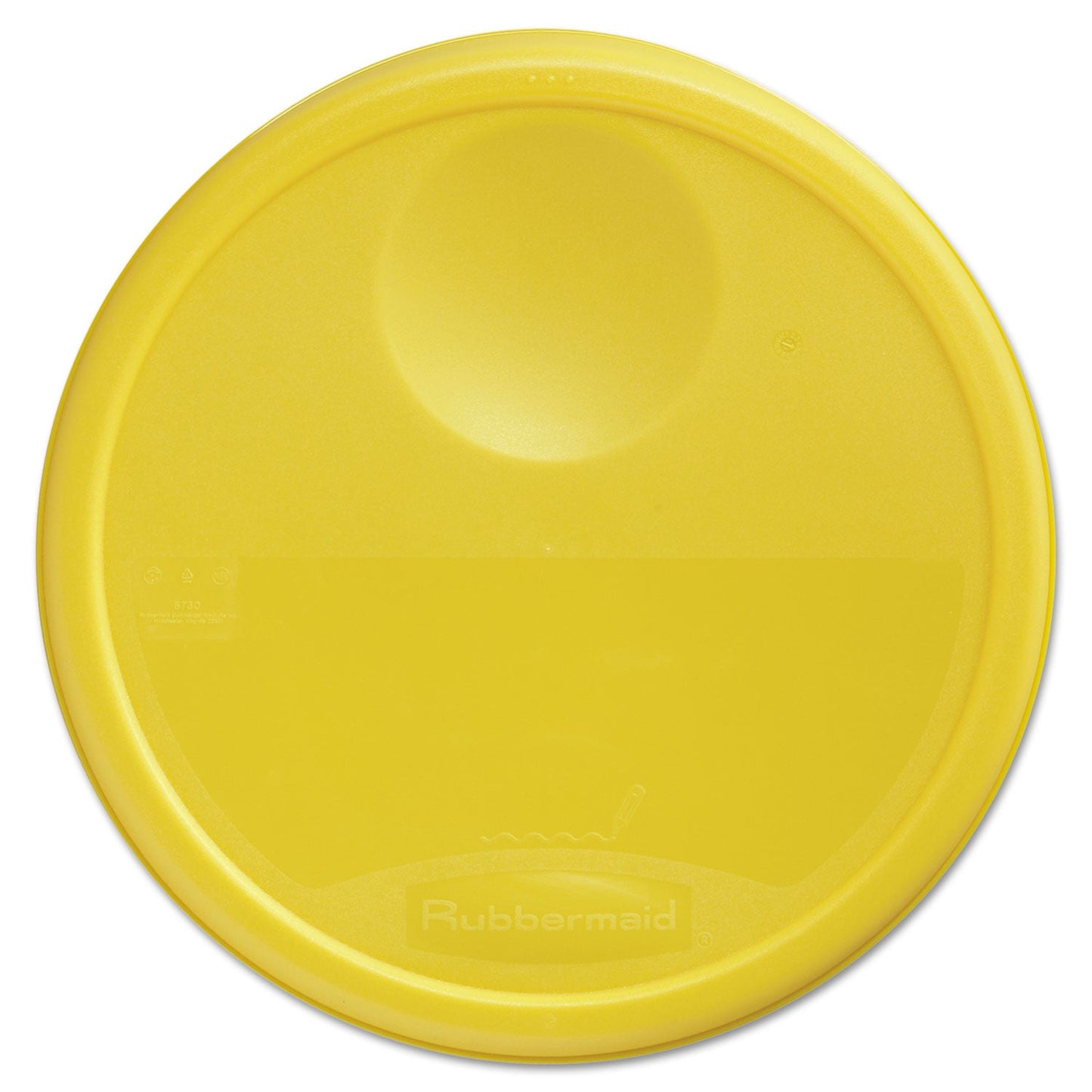Rubbermaid Round Storage Container Lids, 13.5" Diameter, Yellow, Plastic