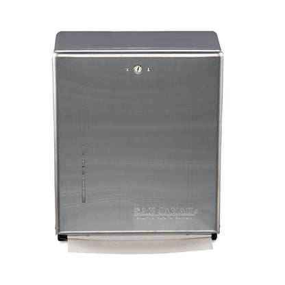 San Jamar C-Fold/Multifold Towel Dispenser, 11.38 x 4 x 14.75, Chrome