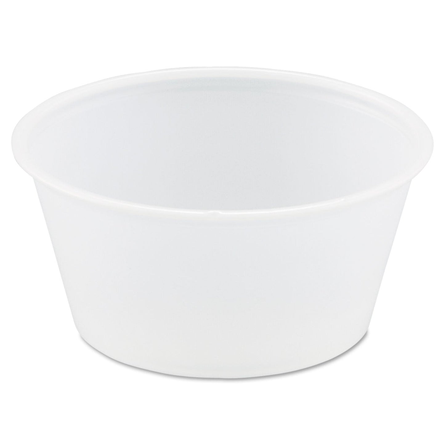 Dart Polystyrene Portion Cups, 3.25 oz, Translucent, 250/Bag, 10 Bags/Carton