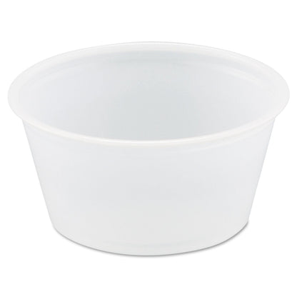 Dart Polystyrene Portion Cups, 2 oz, Translucent, 250/Bag, 10 Bags/Carton