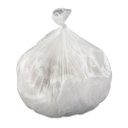Inteplast Group High-Density Interleaved Commercial Can Liners, 33 gal, 11 microns, 33" x 40", Clear, 500/Carton