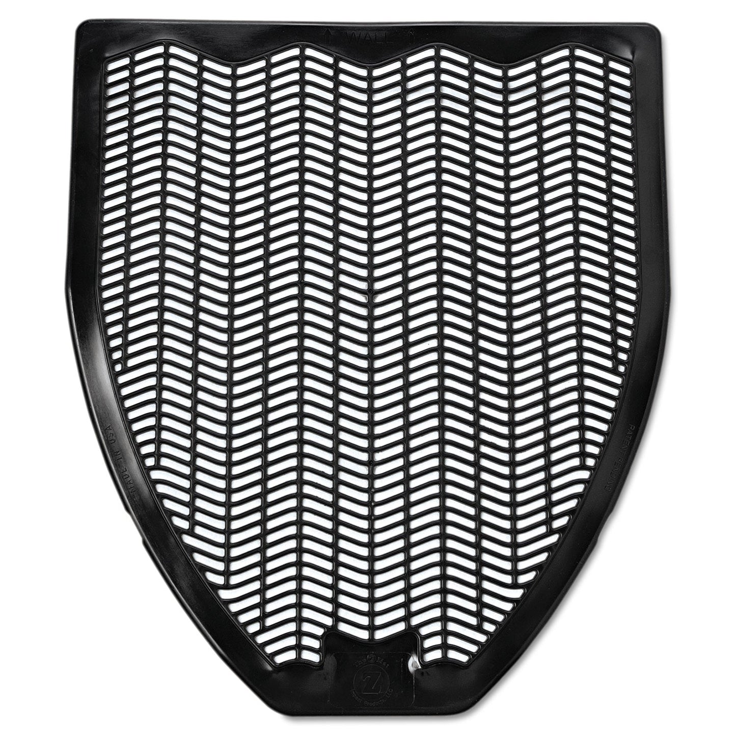Impact Disposable Urinal Floor Mat, Nonslip, Fresh Blast Scent, 17 1/2 x 20 3/8, Black, 6/Carton