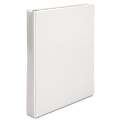 Samsill Speedy Spine Heavy-Duty Time Saving Round Ring View Binder, 3 Rings, 1" Capacity, 11 x 8.5, White