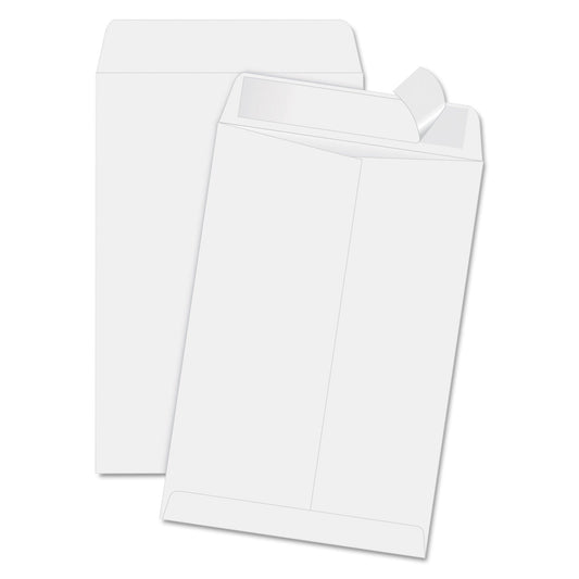 Quality Park Redi-Strip Catalog Envelope, #1 3/4, Cheese Blade Flap, Redi-Strip Adhesive Closure, 6.5 x 9.5, White, 100/Box