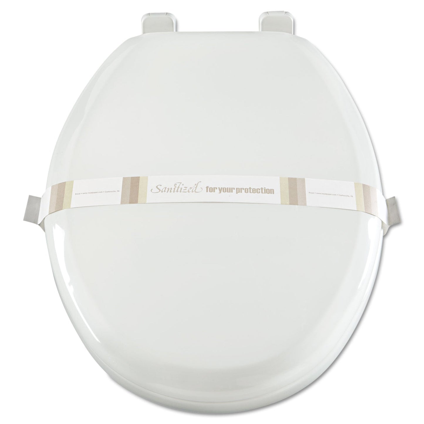 AmerCareRoyal Toilet Seat Bands, Brown/White, 2,000/Carton