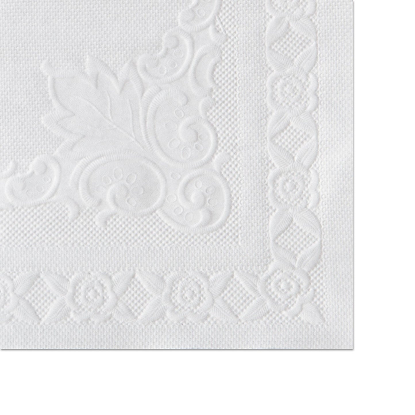 Hoffmaster Classic Embossed Straight Edge Placemats, 10 x 14, White, 1,000/Carton