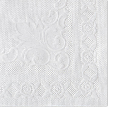 Hoffmaster Classic Embossed Straight Edge Placemats, 10 x 14, White, 1,000/Carton