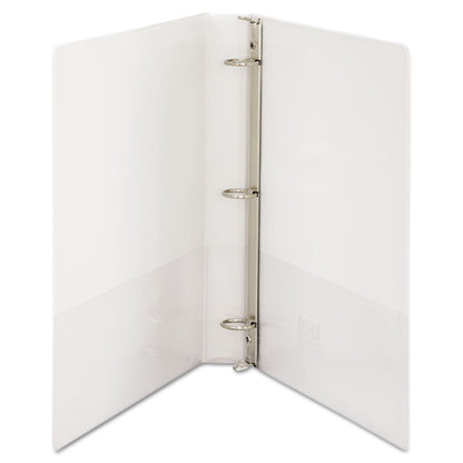 Samsill Speedy Spine Heavy-Duty Time Saving Round Ring View Binder, 3 Rings, 1" Capacity, 11 x 8.5, White