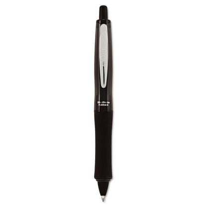 Pilot Dr. Grip FullBlack Advanced Ink Ballpoint Pen, Retractable, Medium 1 mm, Black Ink, Black Barrel