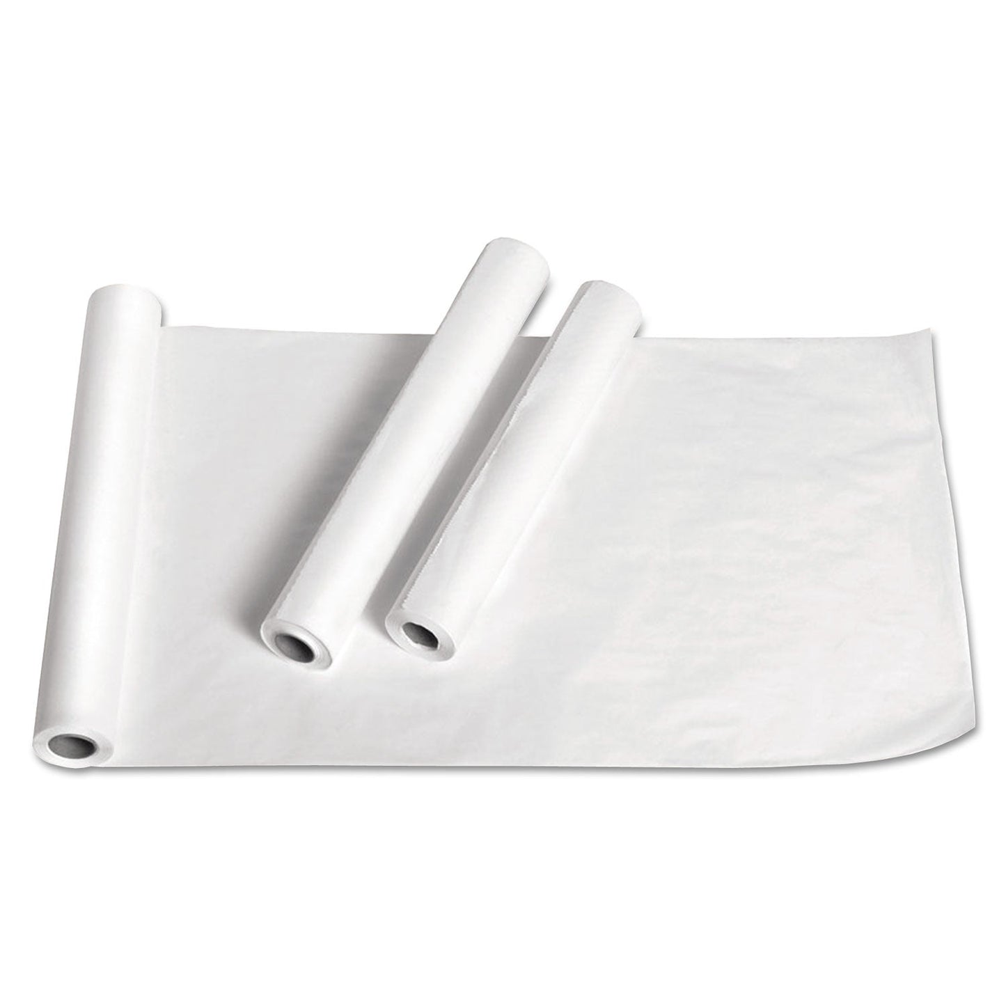 Medline Exam Table Paper, Deluxe Crepe, 18" x 125 ft, White, 12 Rolls/Carton