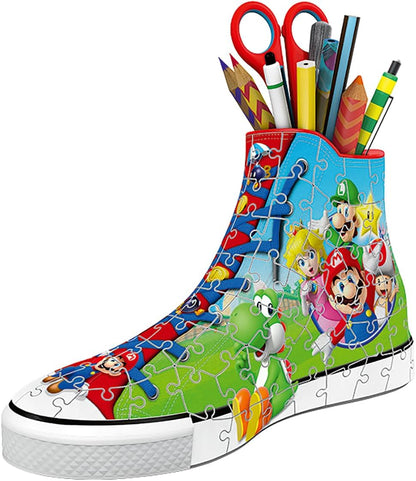 Ravensburger - Super Mario Sneaker - 3D Jigsaw Puzzle - Build a Full-Size Sneaker with Classic Mario Artwork - 108 Sturdy Plastic Pieces - Premium Quality - Display or Use as Storage