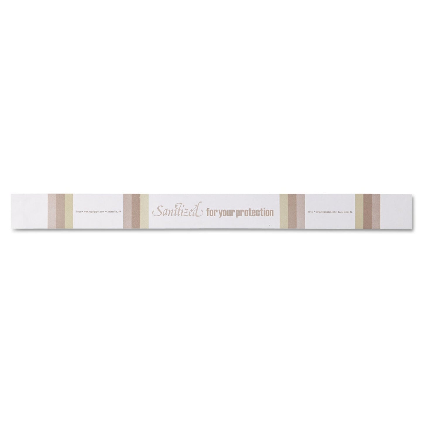 AmerCareRoyal Toilet Seat Bands, Brown/White, 2,000/Carton