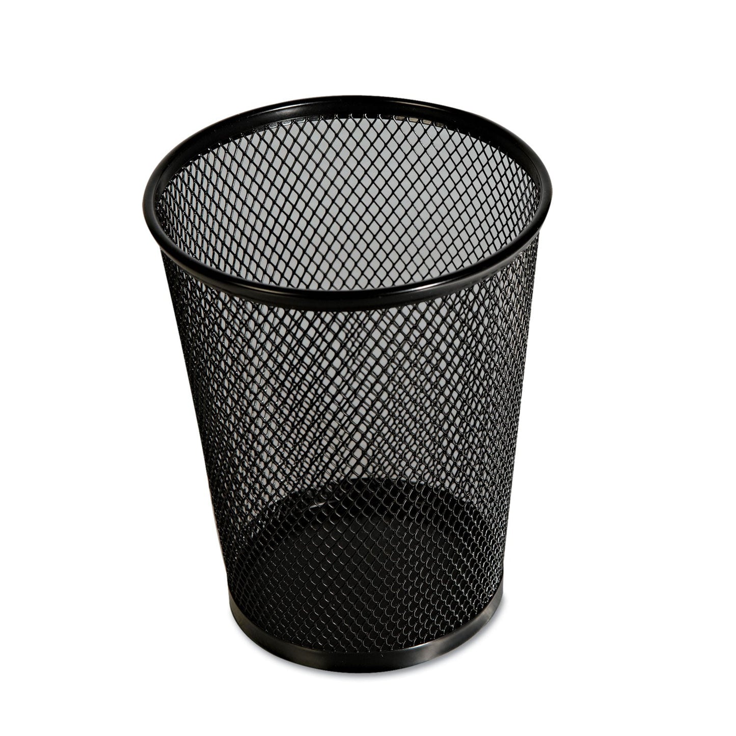 Universal Jumbo Steel Mesh Pencil Cup, 4.38" Diameter x 5.38"h, Black